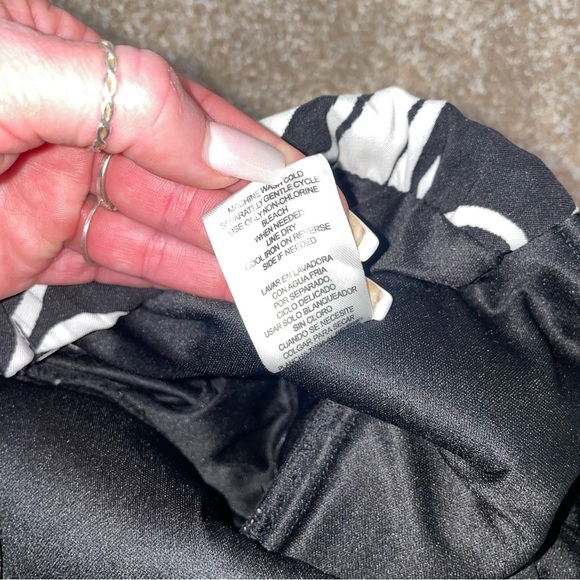 Corey P. dress mini tie waist strapless black/white paisley printed NEW SZ 12 - Picture 8 of 15